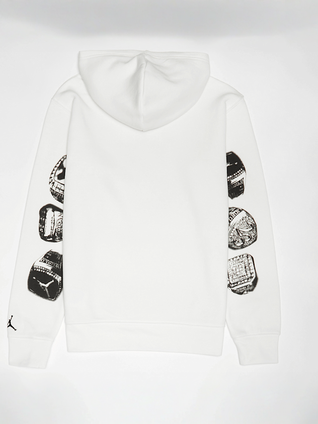 Jordan, Junior Michael Jordan MVP Fleece High Brand Read Pullover, white, Image 2 of 5