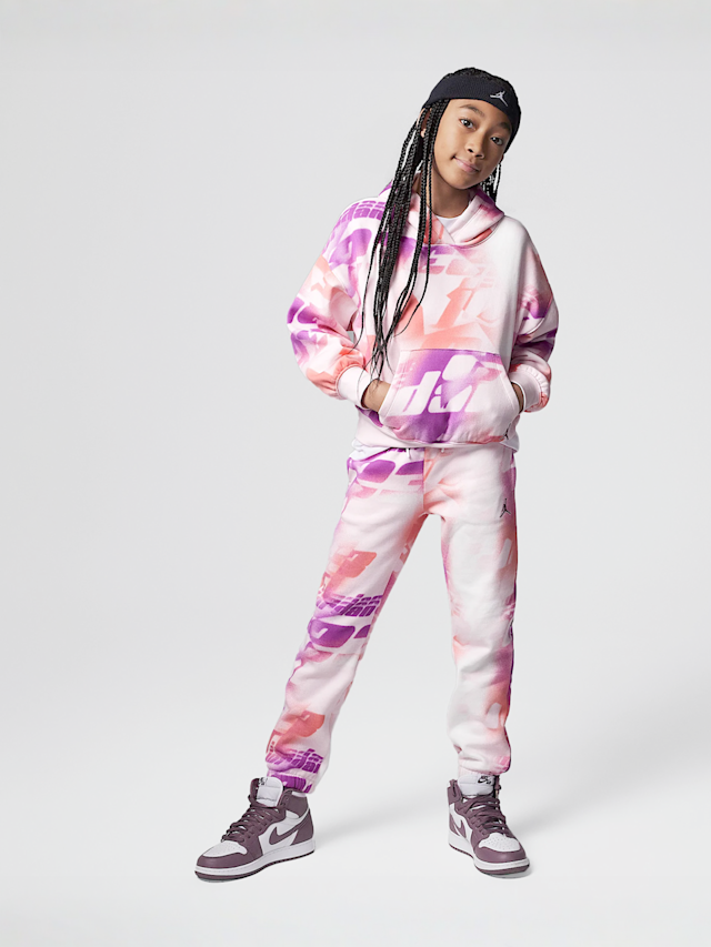 Jordan, Triple Team All Over Print Hoodie, Pink, Image 6 of 6