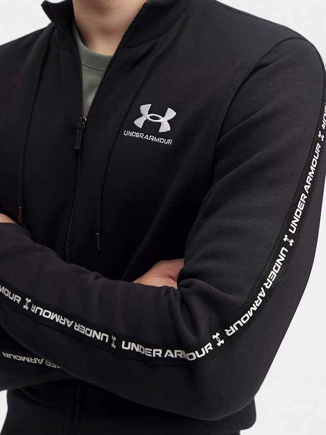 Under Armour, Icon Fleece Full-Zip Taping, black, Image 3 of 3