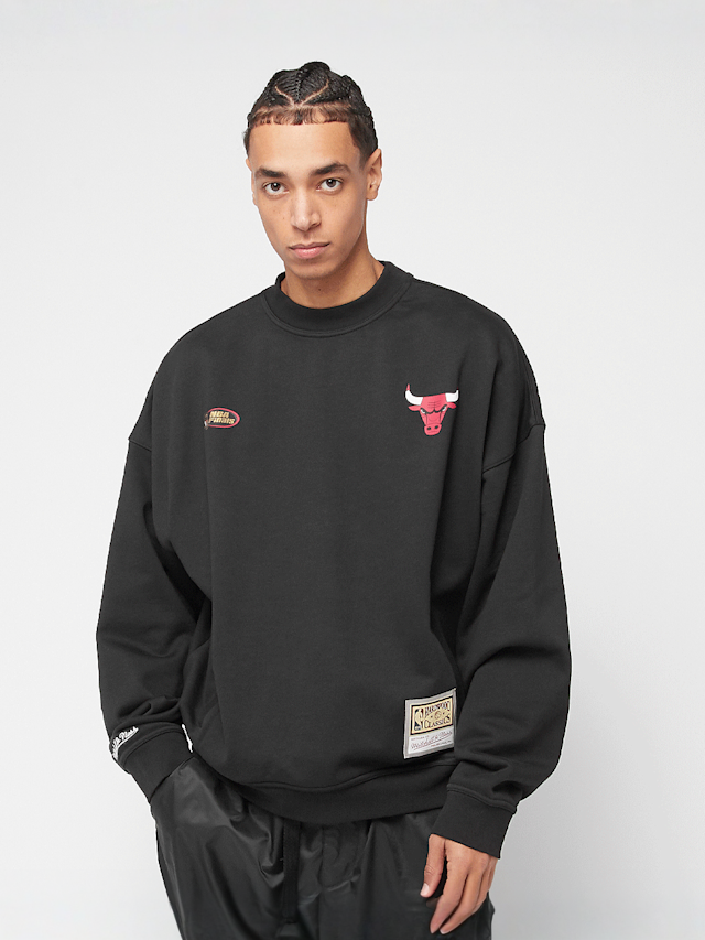 Mitchell & Ness, NBA Oversweep Crewneck Sweater Chicago Bulls, black, Image 2 of 7