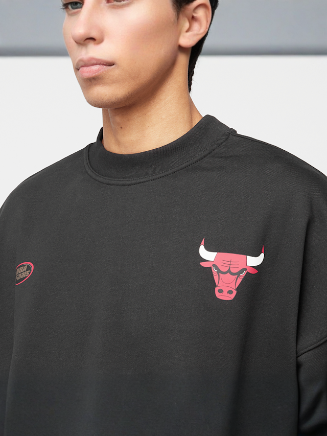 Mitchell & Ness, NBA Oversweep Crewneck Sweater Chicago Bulls, black, Image 3 of 7