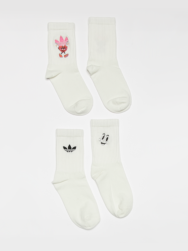adidas Originals, 2 PACK - Nelson Valentines Crew Socks, white, Image 2 of 3