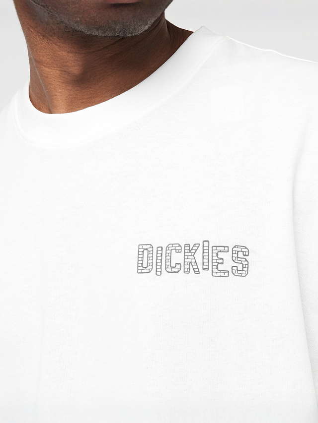 Dickies, Bricklane Shortsleeve Tee, white, Image 3 of 5