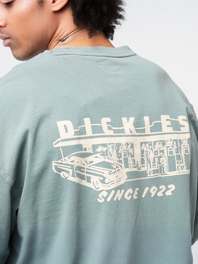 Dickies, Service Station Short Sleeve Tee, green, Image 4 of 5