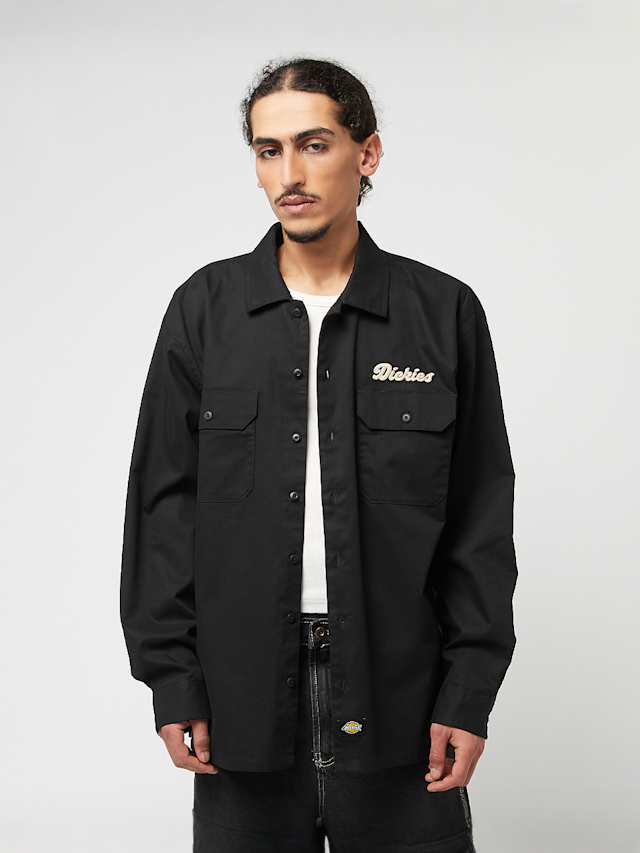 Dickies, Lewistown Longsleeve Shirt, czarny, Obraz 2 z 6