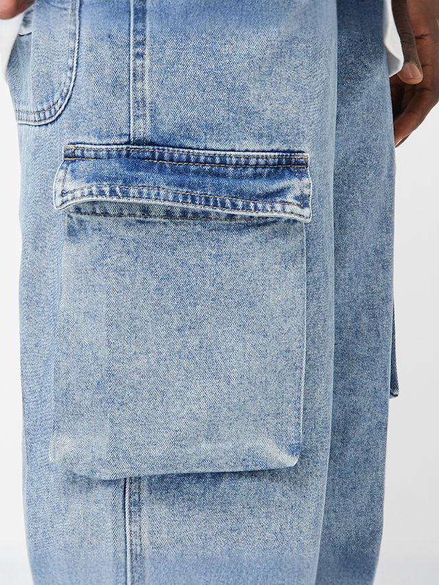 Karl Kani, OG Sidepocket Baggy Denim Vintage, blue, Image 4 of 7