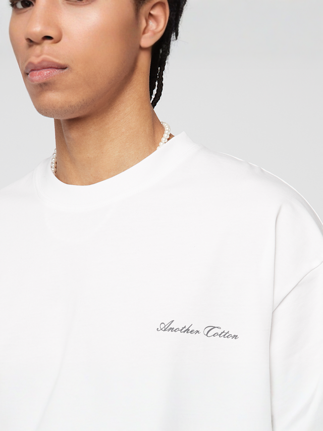 Another Cotton Lab, Deuce Oversized T-Shirt, white, Image 3 of 5