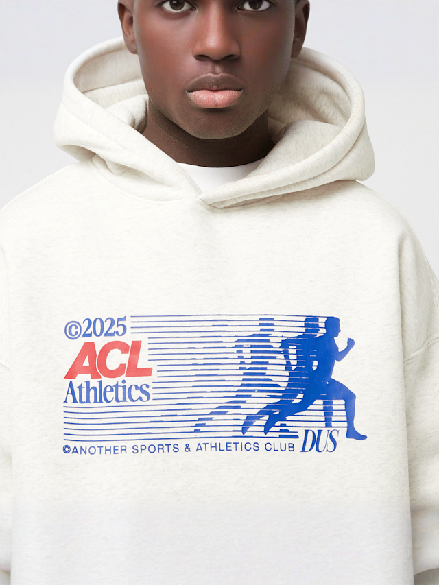 Another Cotton Lab, Athletics Oversized Hoodie, grey, Image 3 of 4