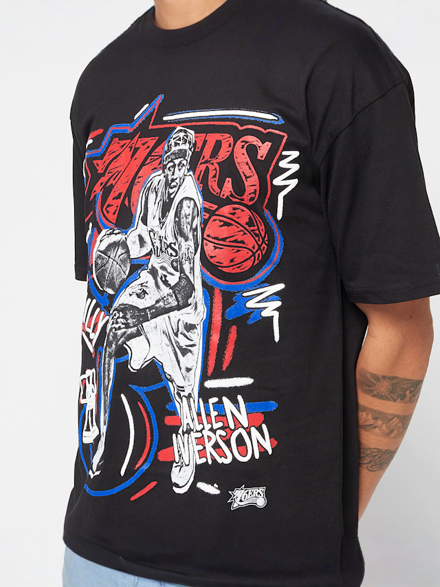 Mitchell & Ness, NBA Chalked Up Tee Philadelphia 76ers, black, Image 3 of 5