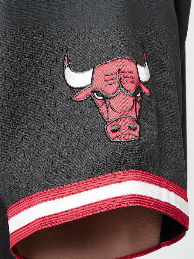 Mitchell & Ness, NBA On the Clock Mesh Button Front Vintage Logo Chicago Bulls, zwart, Afbeelding 5 van 6