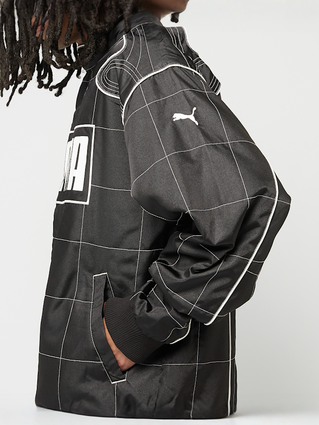 PUMA, Archive Seasonal Relaxed Racer Jacket, black, Image 5 of 7