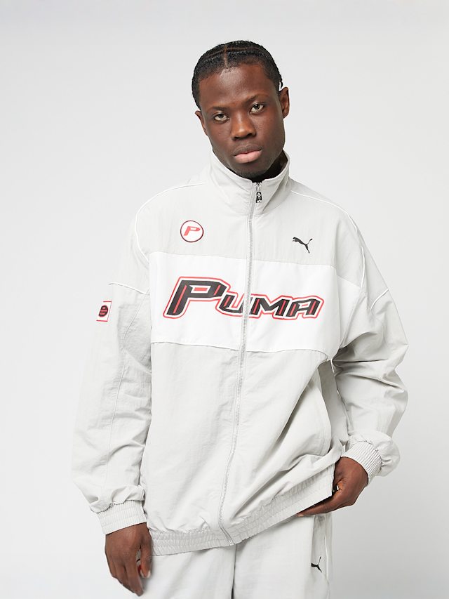 PUMA, SDS Relaxed Graphic Track Jacket WV, grey, Image 1 of 5