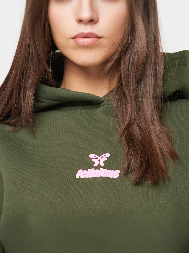 Felicious, Basic Hoodie, groen, Afbeelding 3 van 4