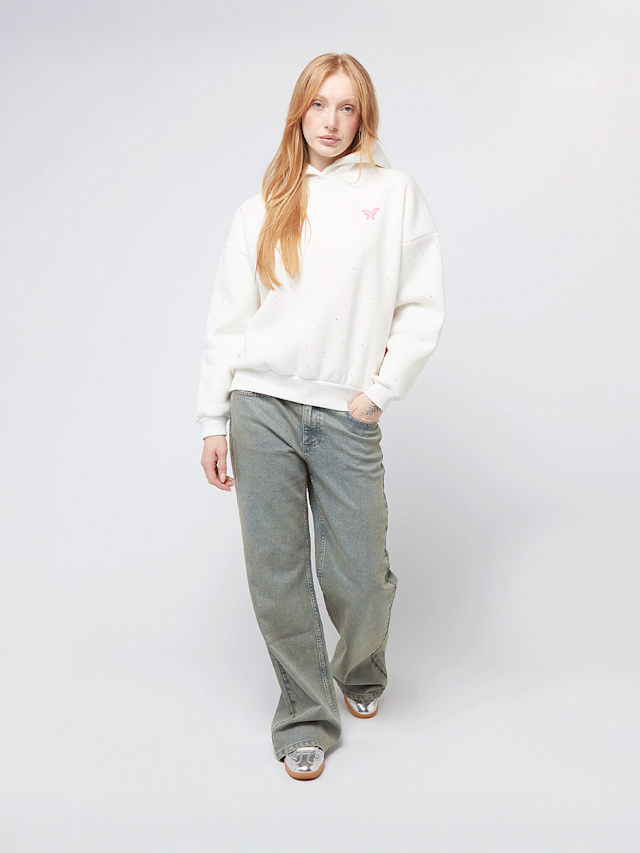 Felicious, Rhinestones Hoodie, white, Image 5 of 5