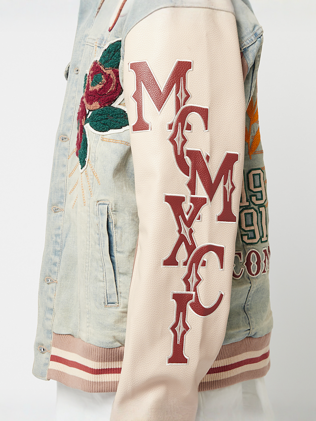 Smoke Rise, Varsity Denim Jacket, blue, Image 4 of 7