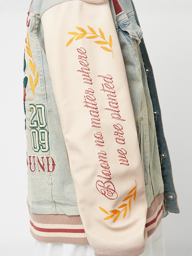 Smoke Rise, Varsity Denim Jacket, blue, Image 5 of 7