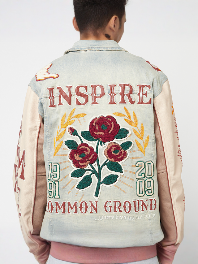 Smoke Rise, Varsity Denim Jacket, blue, Image 6 of 7