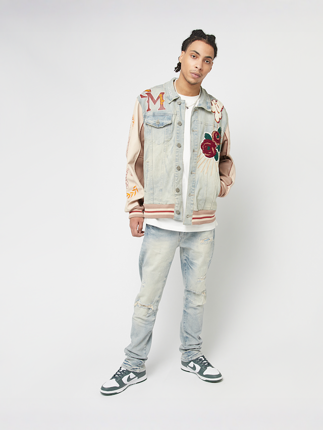 Smoke Rise, Varsity Denim Jacket, blue, Image 7 of 7