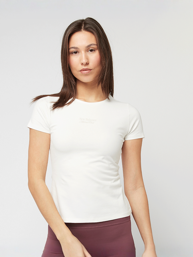 New Balance, Logo Fitted T-Shirt, wit, Afbeelding 1 van 4