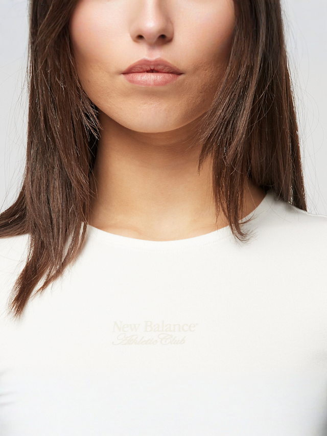 New Balance, Logo Fitted T-Shirt, wit, Afbeelding 3 van 4