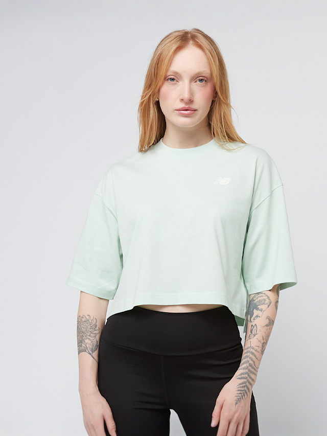 New Balance, Reimagined Oversized Waist T-Shirt, green, Image 2 of 4