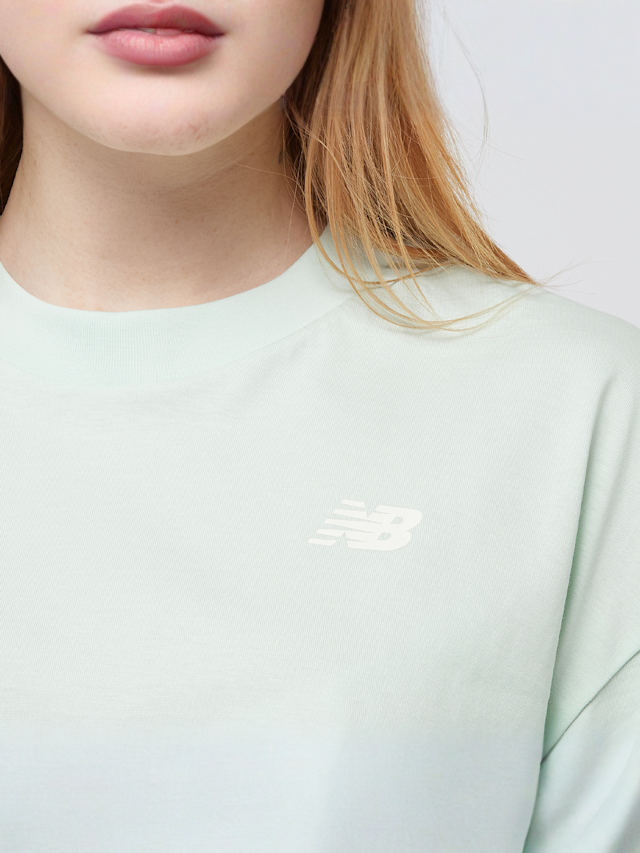 New Balance, Reimagined Oversized Waist T-Shirt, green, Image 3 of 4