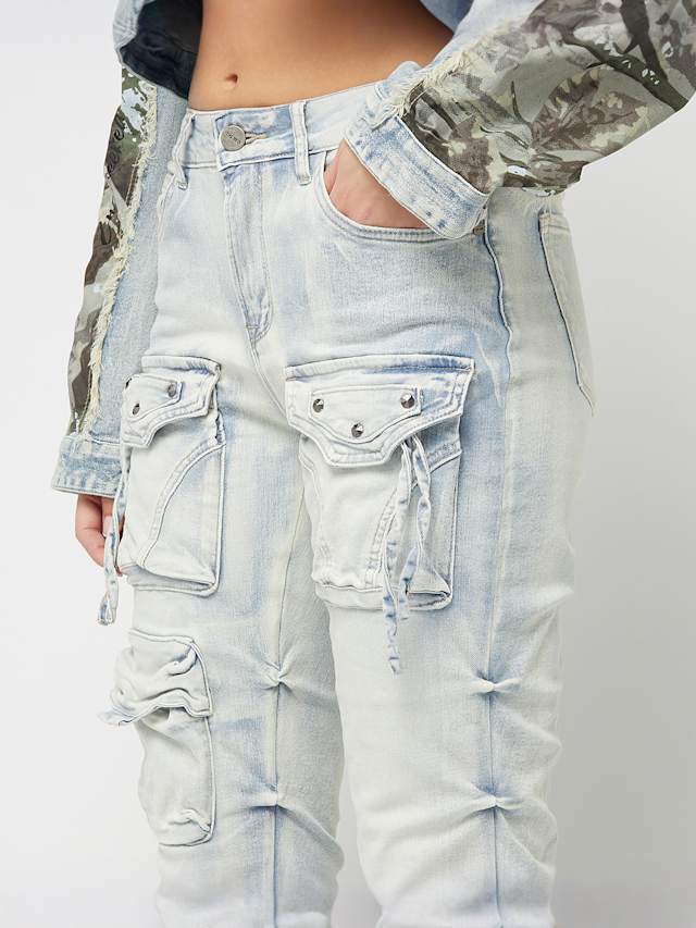 Smoke Rise, High Rise Stacked Side Pinching, blue, Image 4 of 8