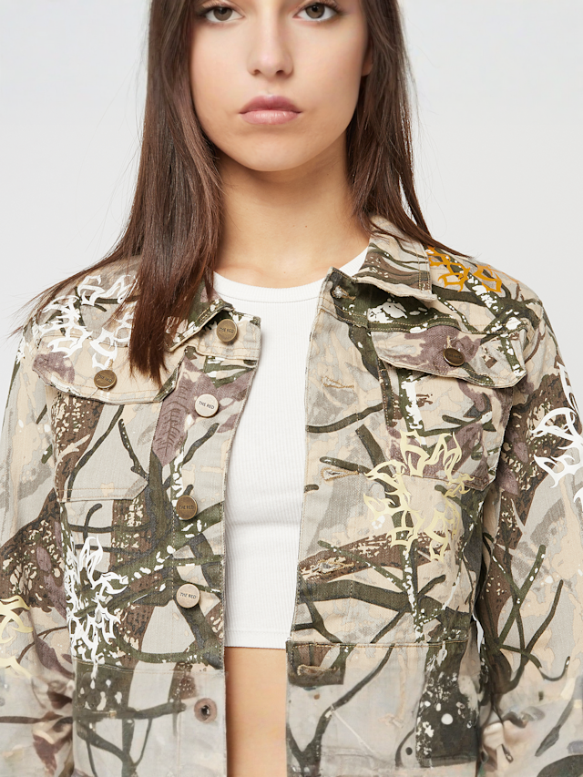 Smoke Rise, Denim Worker Jacket, green, Image 3 of 5