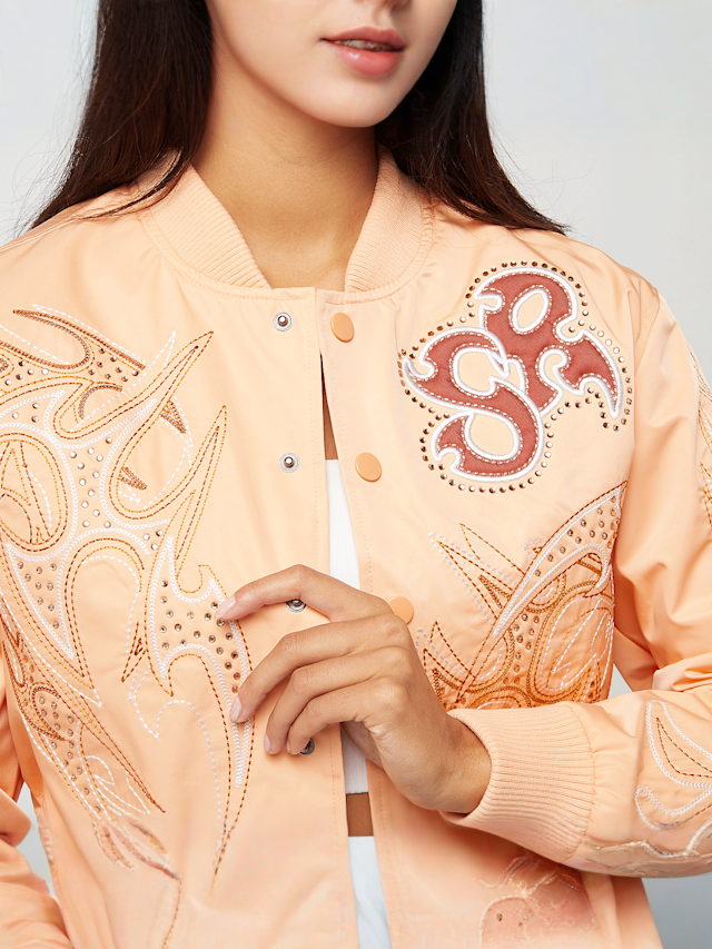 Smoke Rise, Coated Light Jacket, oranje, Afbeelding 3 van 5