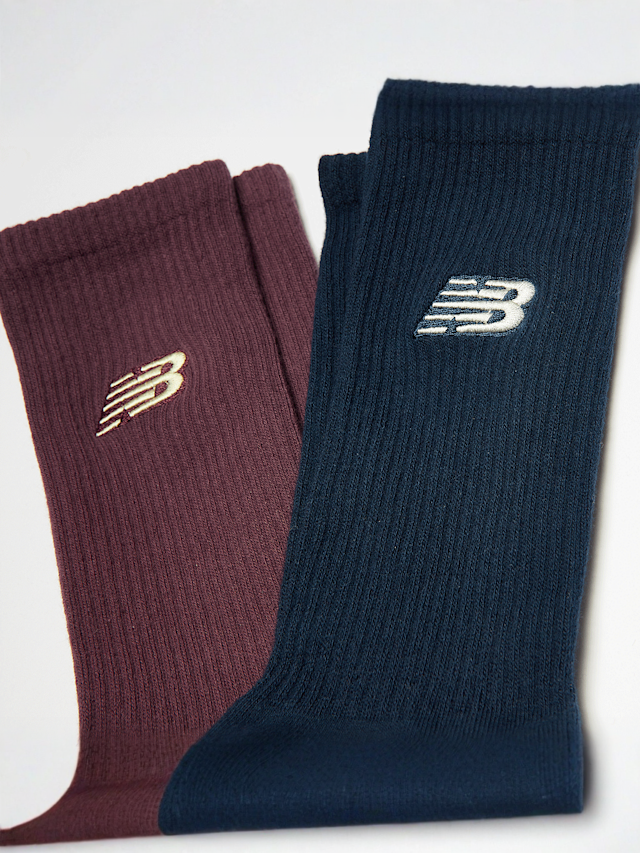 New Balance, 2 PACK - Embroidery Logo Socks, multi-colour, Image 2 of 2
