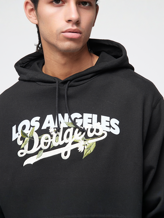 New Era, MLB Floral Graphic Hoodie Los Angeles Dodgers, black, Image 3 of 6