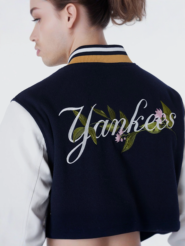 New Era, MLB Floral Varsity Jacket New York Yankees, blue, Image 5 of 7