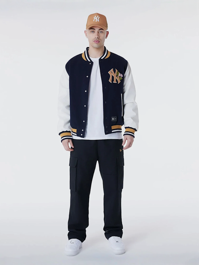 New Era, MLB Floral Varsity Jacket New York Yankees, blue, Image 7 of 7