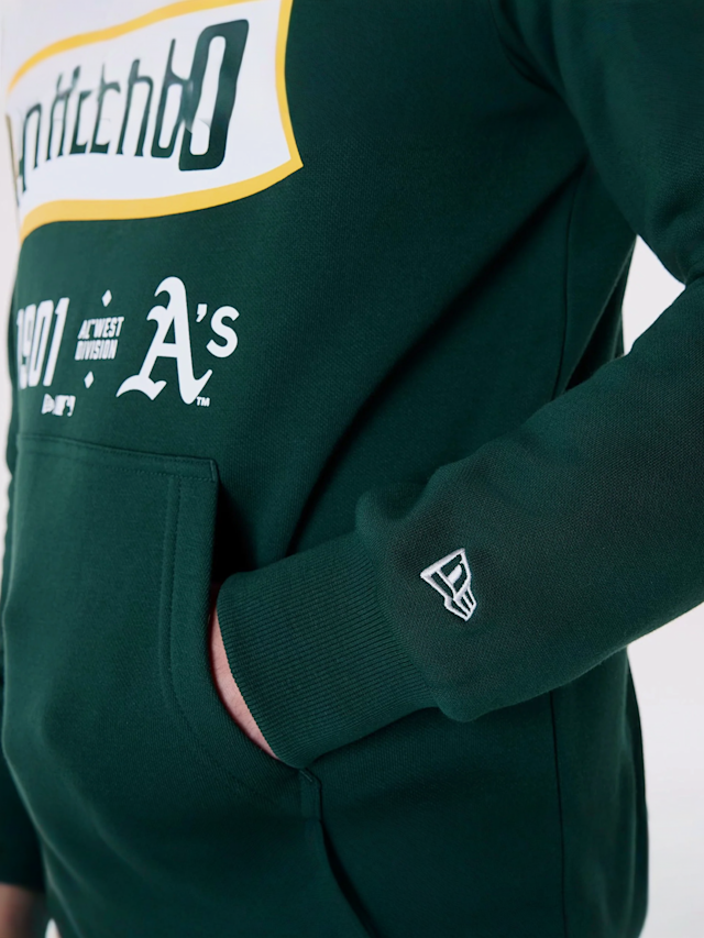 New Era, MLB Pennant Graphic Hoodie Oakland Athletics, green, Image 4 of 4