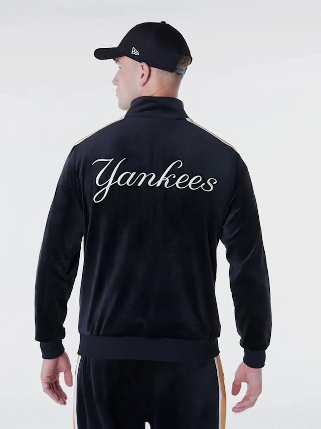 New Era, MLB Velour Track Top New York Yankees, zwart, Afbeelding 3 van 7