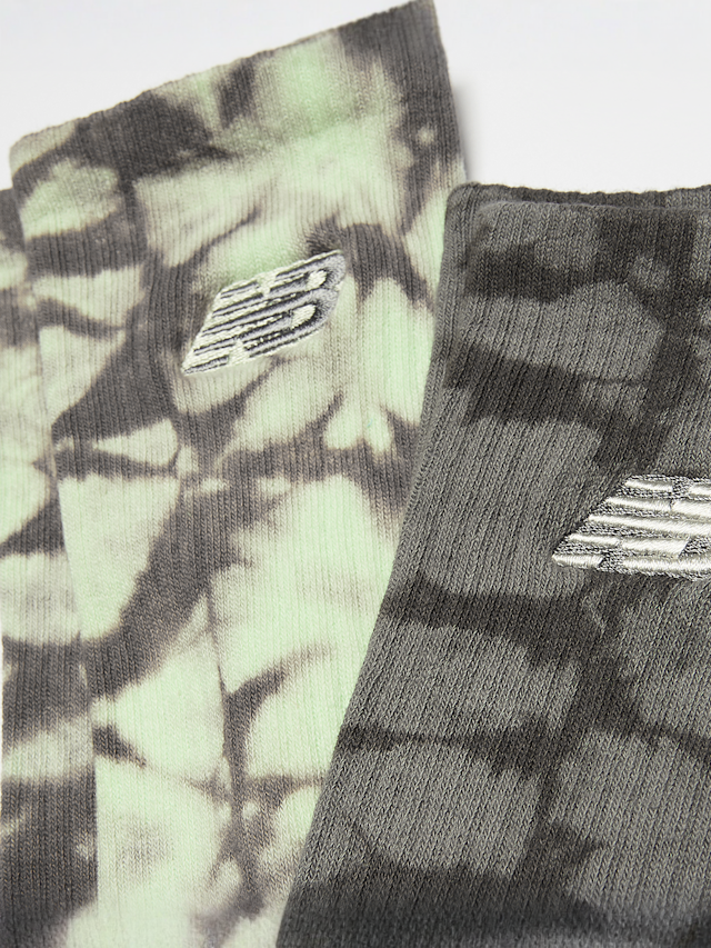 New Balance, 2 PACK - Tie Dye Midcalf Socks, multi-colour, Image 2 of 2