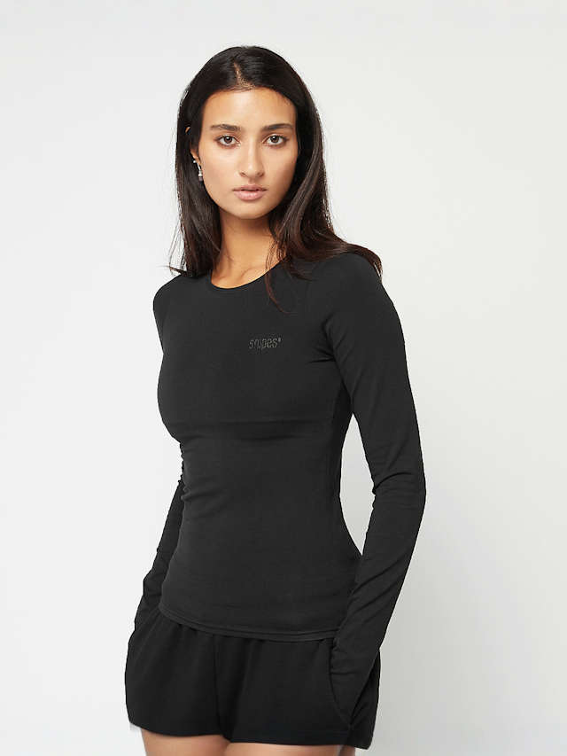 SNIPES, Small Logo Essential Longsleeve, black, Image 1 of 4