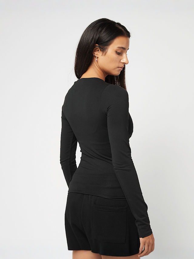 SNIPES, Small Logo Essential Longsleeve, black, Image 2 of 4