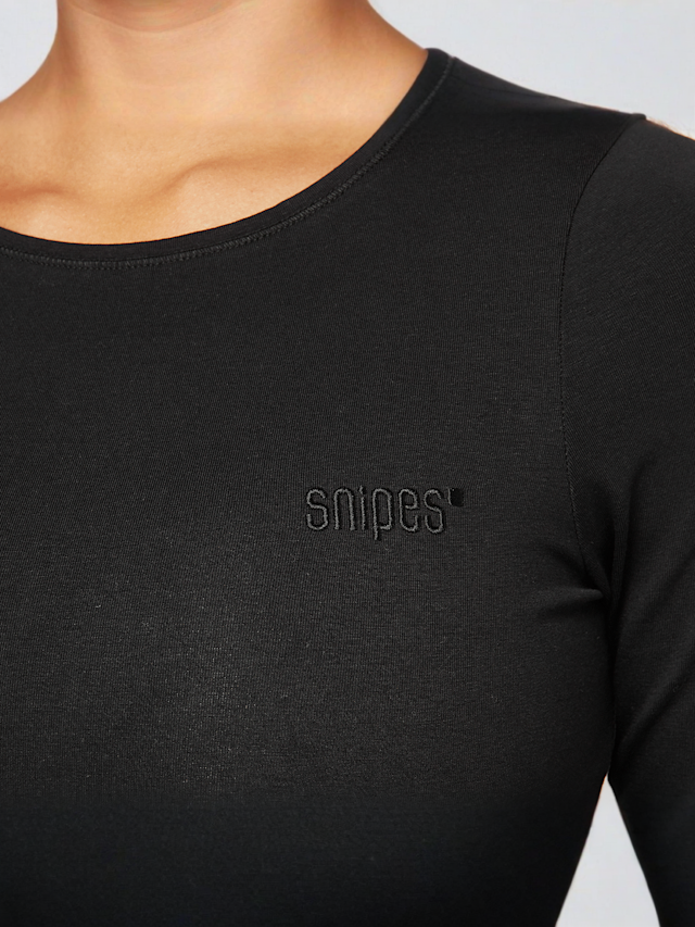 SNIPES, Small Logo Essential Longsleeve, black, Image 3 of 4