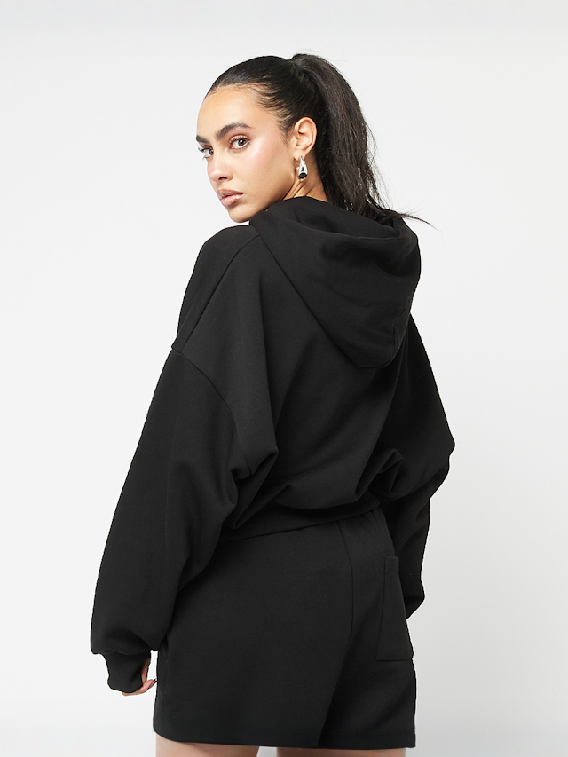 SNIPES, Small Logo Essential Oversized Zip Hoodie, zwart, Afbeelding 2 van 4