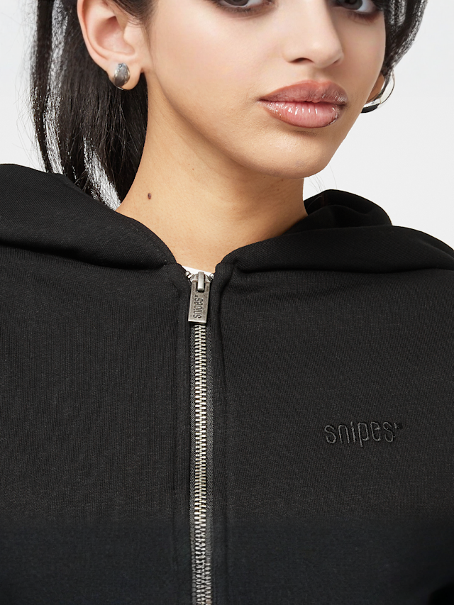 SNIPES, Small Logo Essential Oversized Zip Hoodie, zwart, Afbeelding 3 van 4