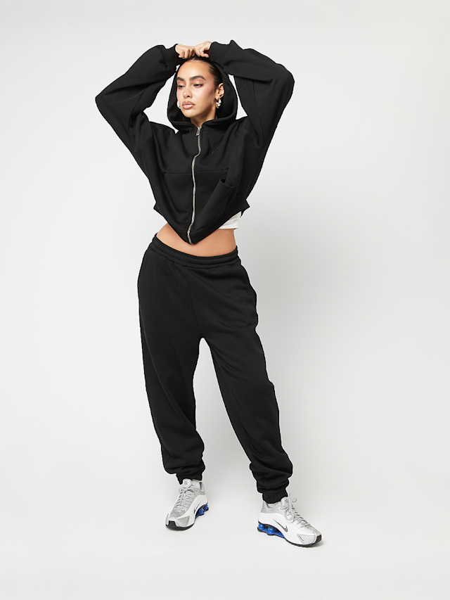 SNIPES, Small Logo Essential Oversized Zip Hoodie, zwart, Afbeelding 4 van 4