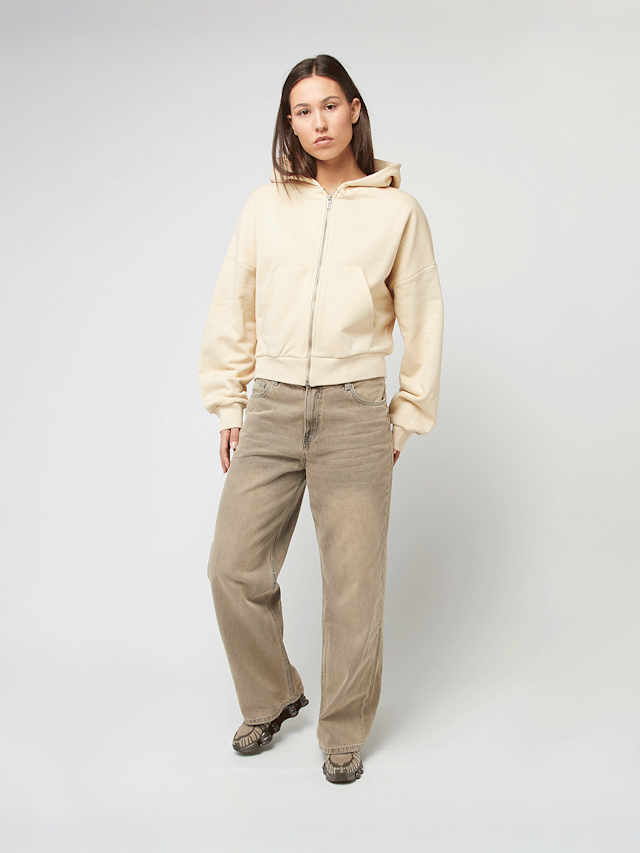 SNIPES, Small Logo Essential Oversized Zip Hoodie, beige, Image 4 of 4