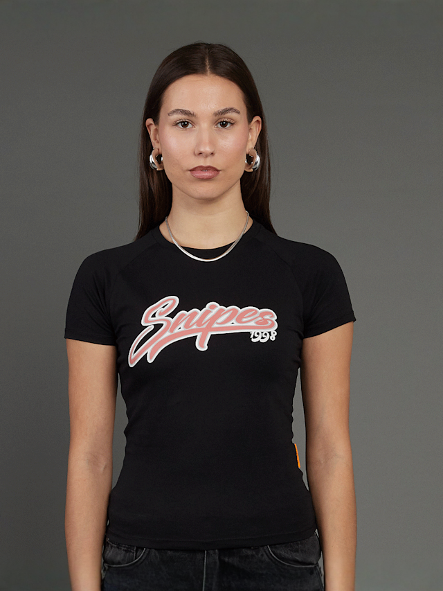 SNIPES, Snipes Varsity Raglan Tight Tee, zwart, Afbeelding 1 van 5