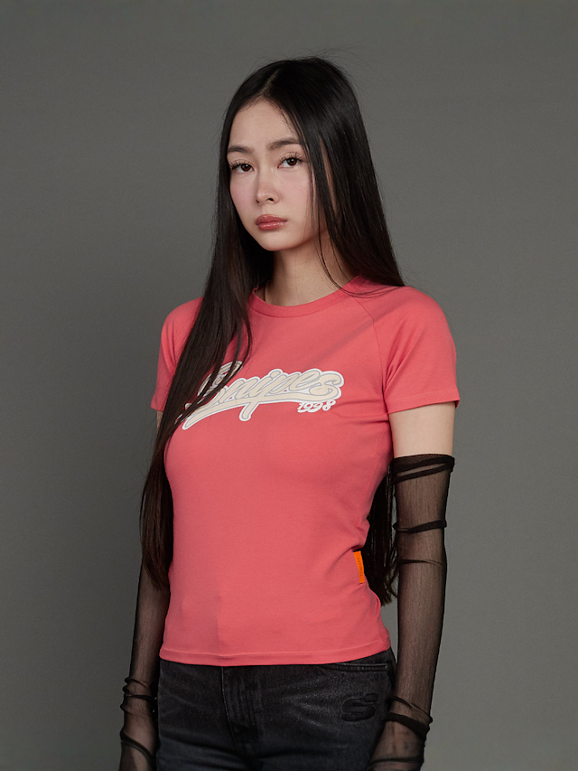 SNIPES, Snipes Varsity Raglan Tight Tee, rood, Afbeelding 1 van 5