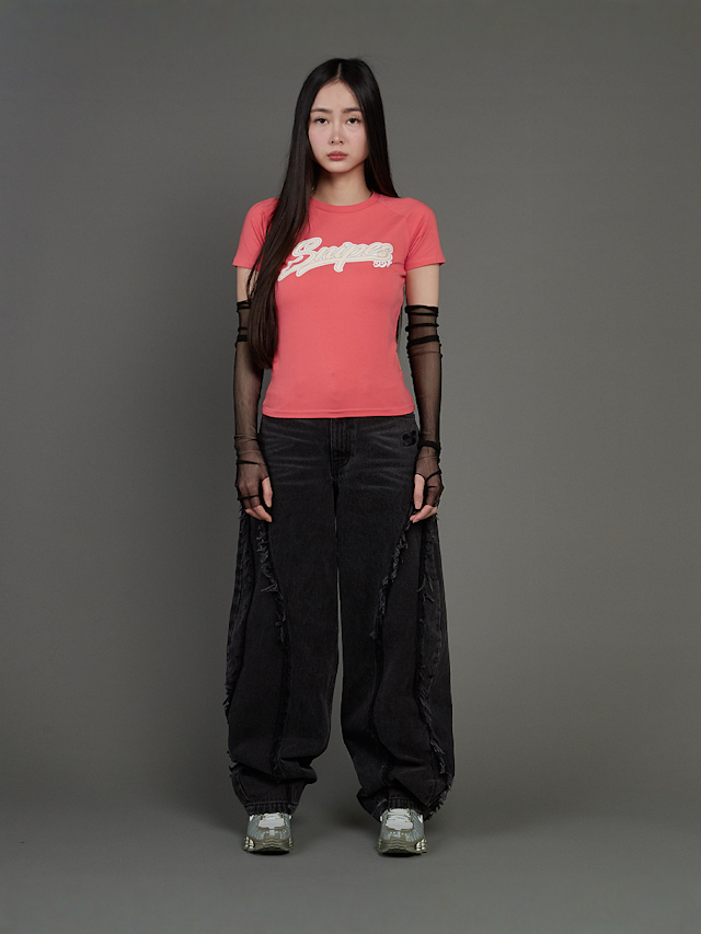 SNIPES, Snipes Varsity Raglan Tight Tee, rood, Afbeelding 5 van 5