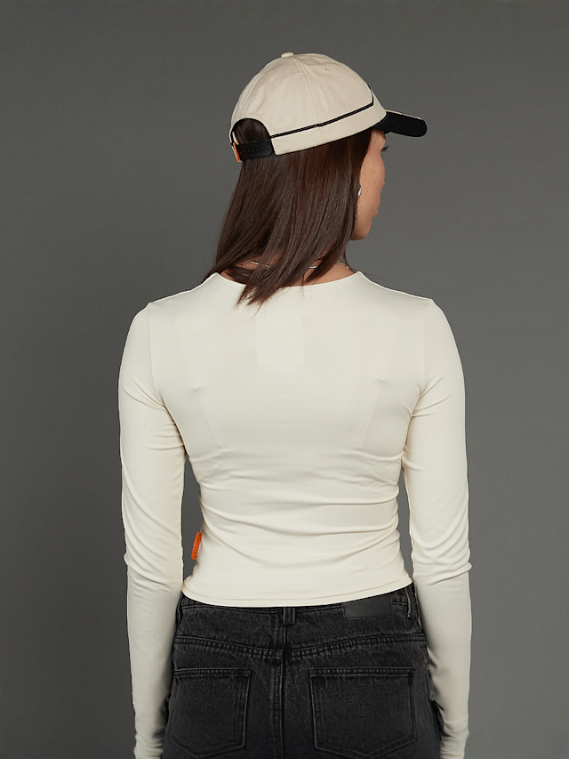 SNIPES, S Cube Cut Out Longsleeve, beige, Image 2 of 5