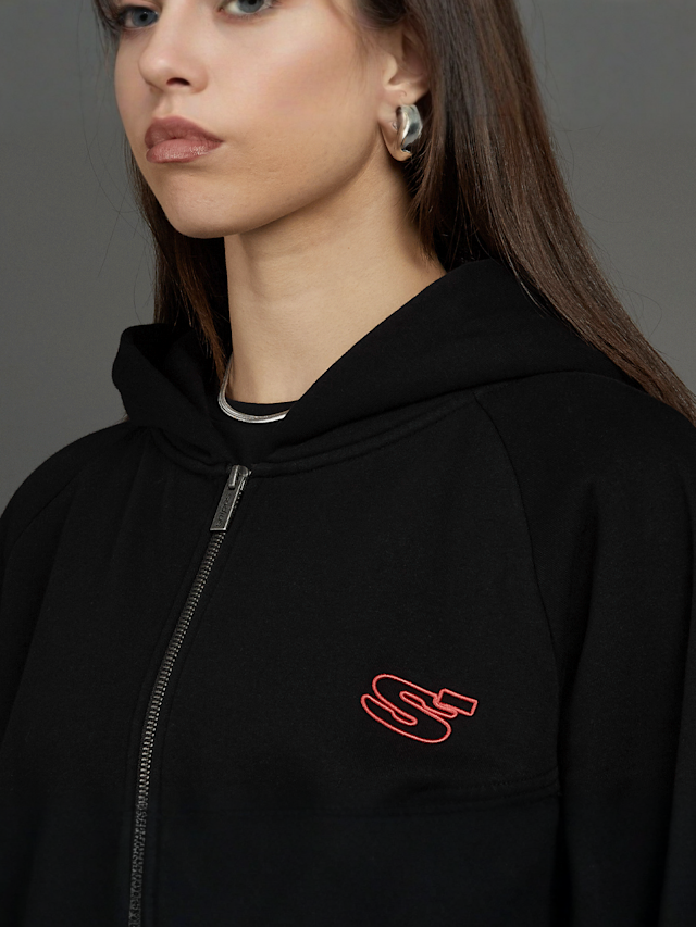 SNIPES, Snipes S Patch Oversized Hoodie, zwart, Afbeelding 3 van 6