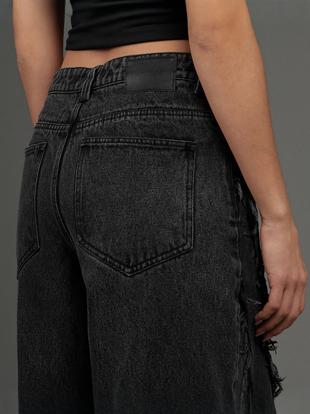 SNIPES, S Cube Inside Out Baggy Denim, szary, Obraz 4 z 7