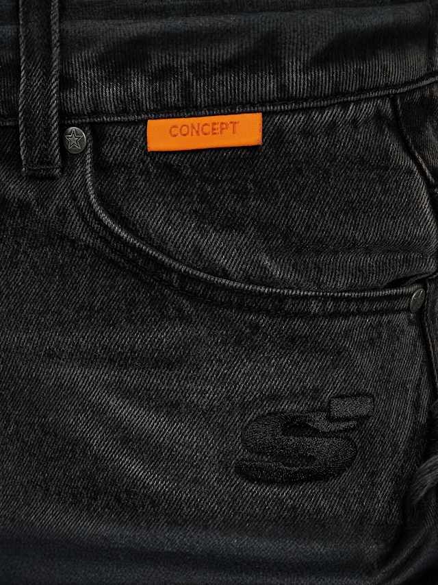 SNIPES, S Cube Inside Out Baggy Denim, szary, Obraz 6 z 7